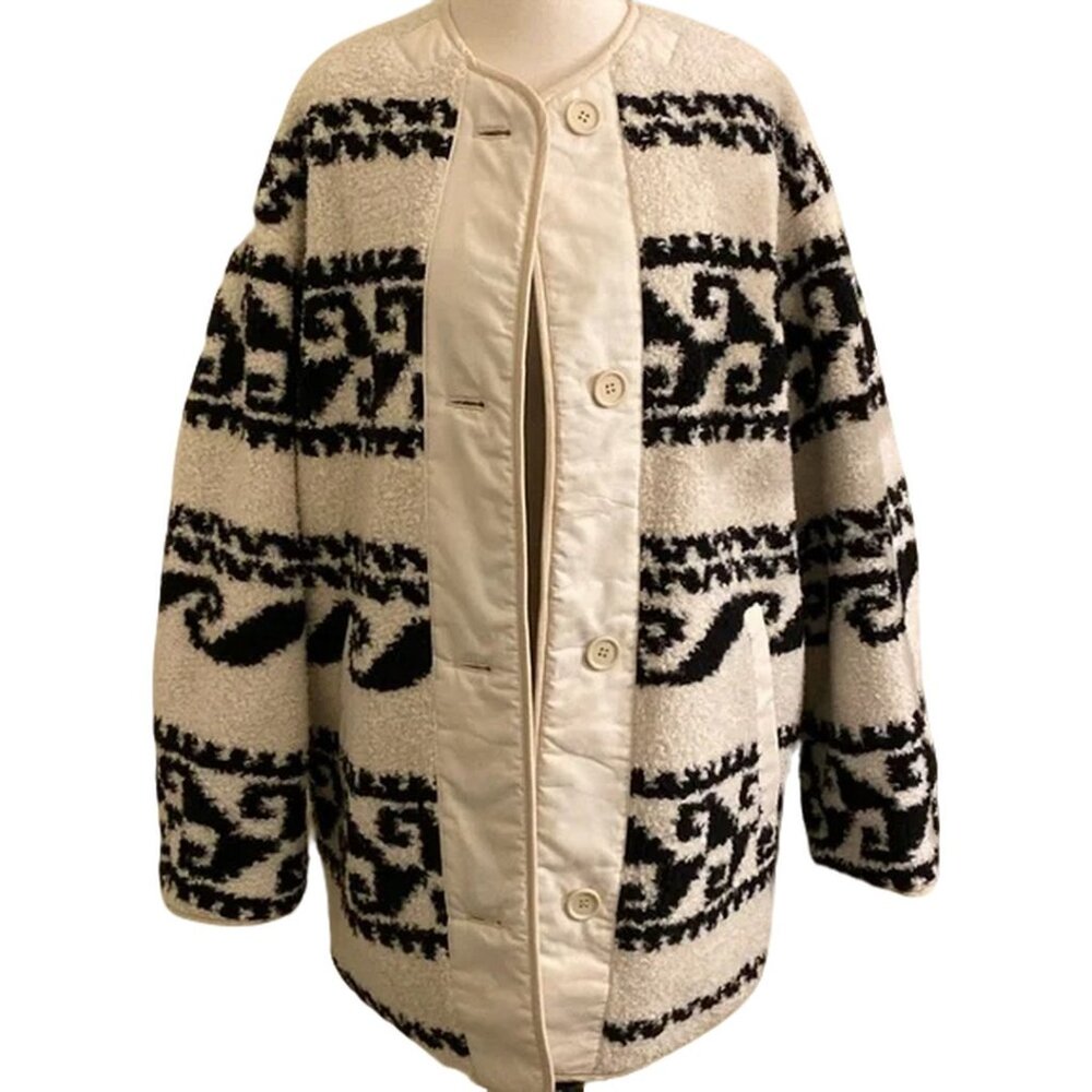 Isabel Marant Cream and Black Patterned Jacket